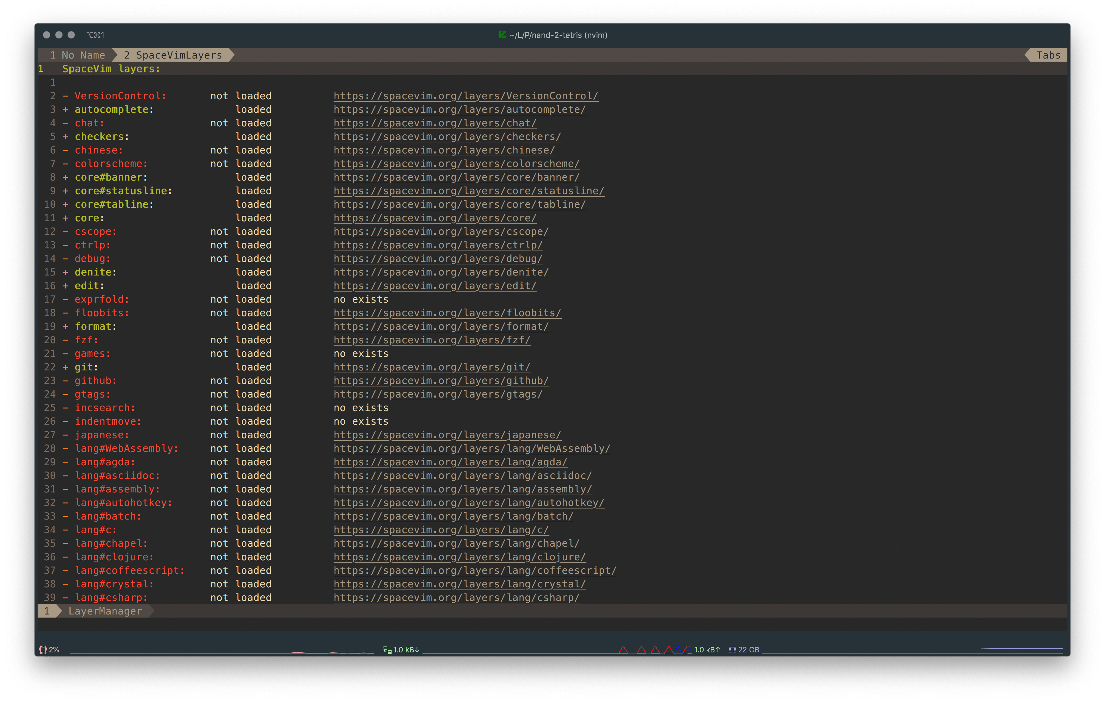 SpaceVim Layers